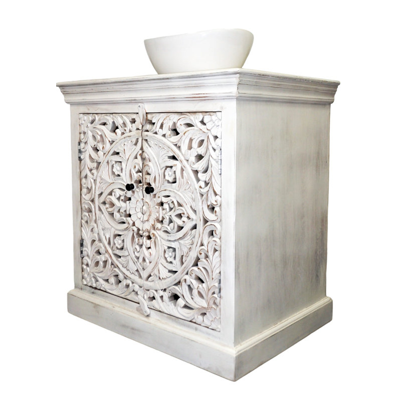 24'' Single Bathroom Vanity with Solid Wood Top