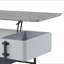 Table basse à finition ultrabrillante avec plateau relevable