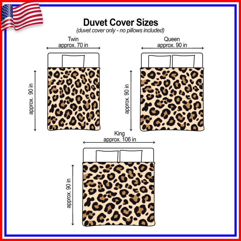 Leopard Print Pattern Duvet Covers, King