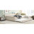 Queen Size Bed With And Twin Trundle In Beige Upholstery - Strong Support, Bedroom Necessity Requirement-2067098068