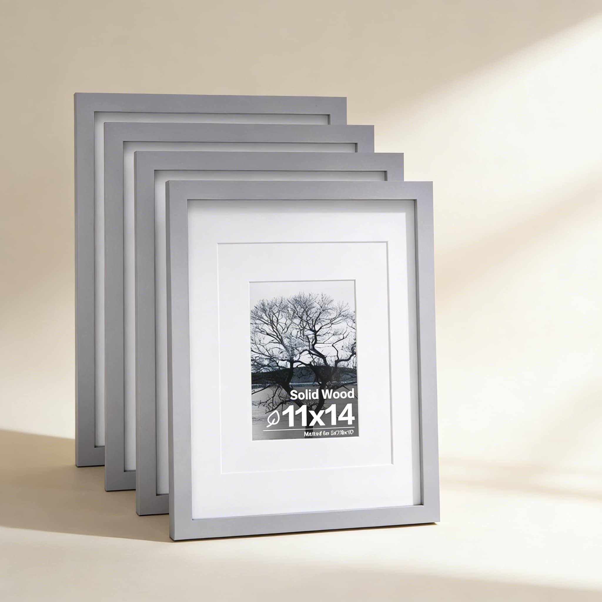 Latitude Run® 11X14 Picture Frames 4 Pack, Solid Wood Tabletop And Wall ...