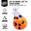 Joyeux halloween gonflable de 5 pi avec bonbon sur citrouille