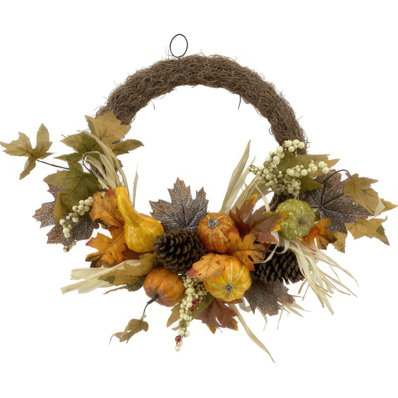 22'' Maple Pumpkin Wreath