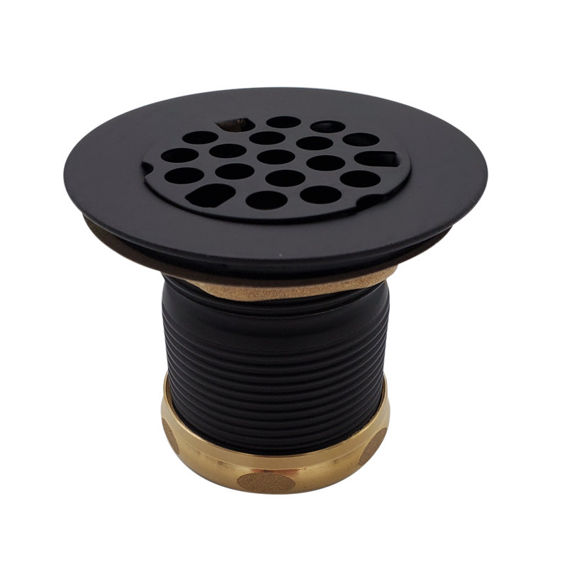 Ensemble de drain de bar et d'évier à lessive 2 "avec couvercle de grille, Noir mat