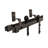 Panelled Wood Stained Mid-Bar Series Bypass Double DIY Barn Door with Sliding Hardware Kit-86760887-86760865