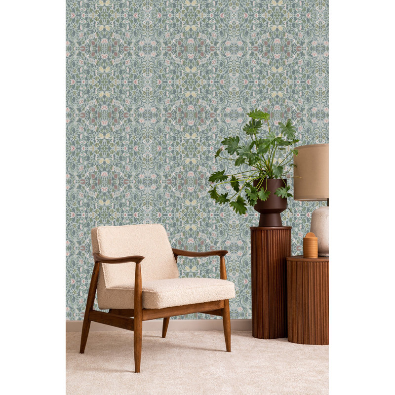 Signature English Vine 10' L x 24" W Peel and Stick Wallpaper Roll, Faux Grasscloth, Non-pasted
