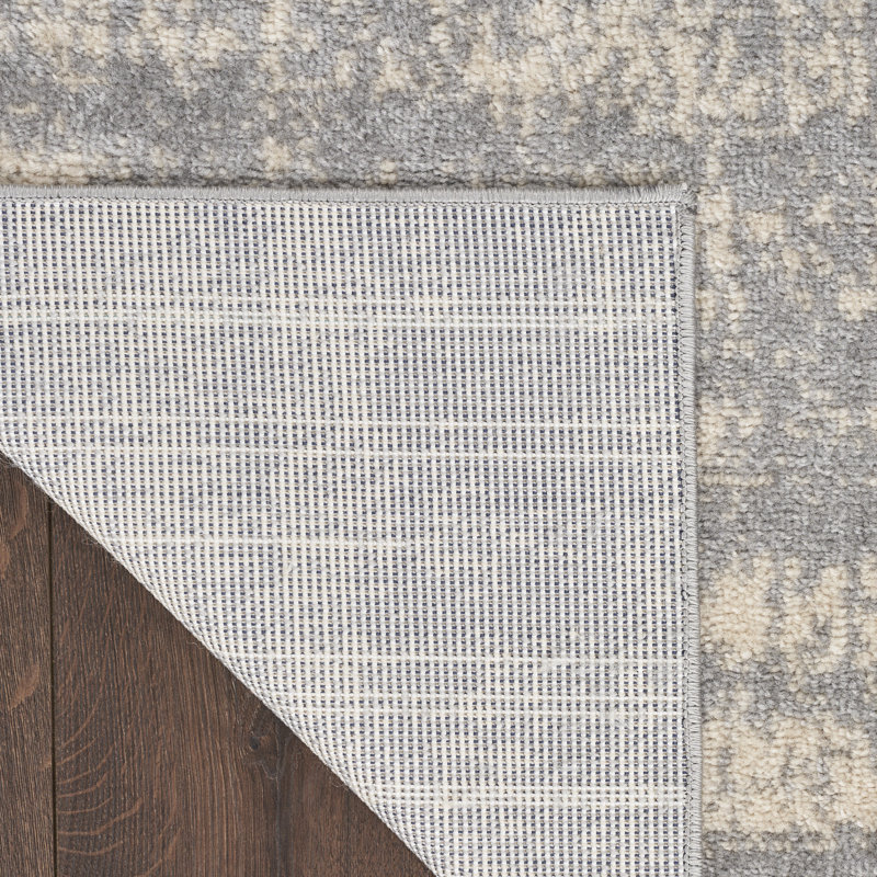 Tapis intérieur / extérieur gris Nourison Essentials, Tapis de couloir 2 pi x 6 pi
