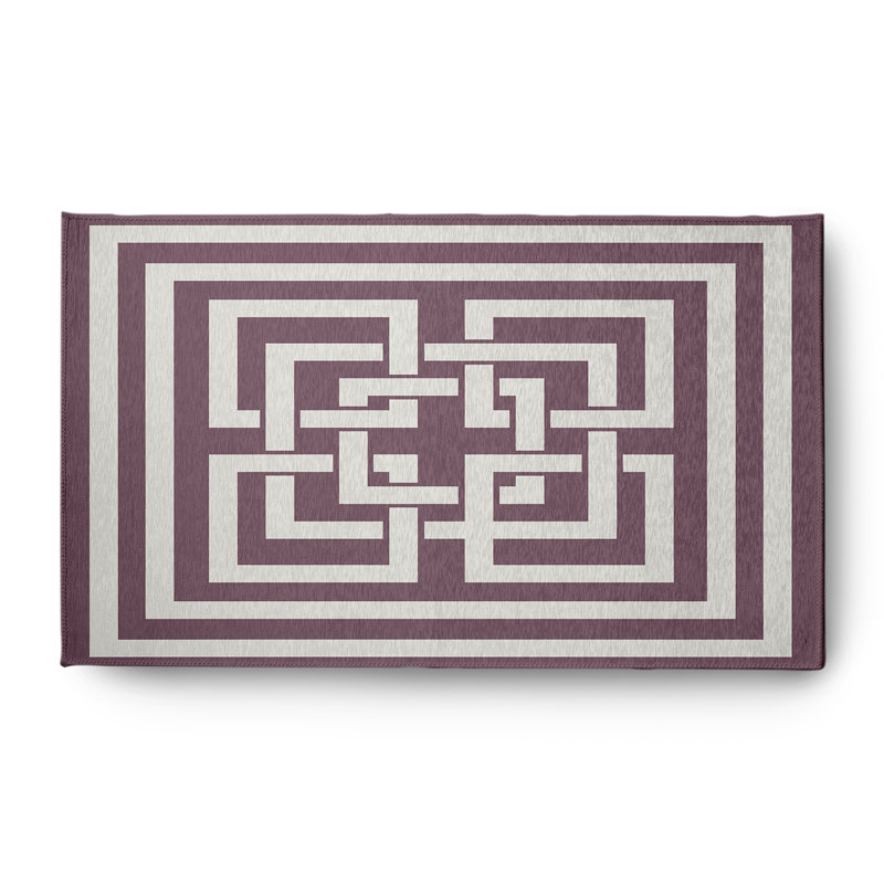Tapis intérieur / extérieur mauve Colan, Rectangle 3 pi x 5 pi