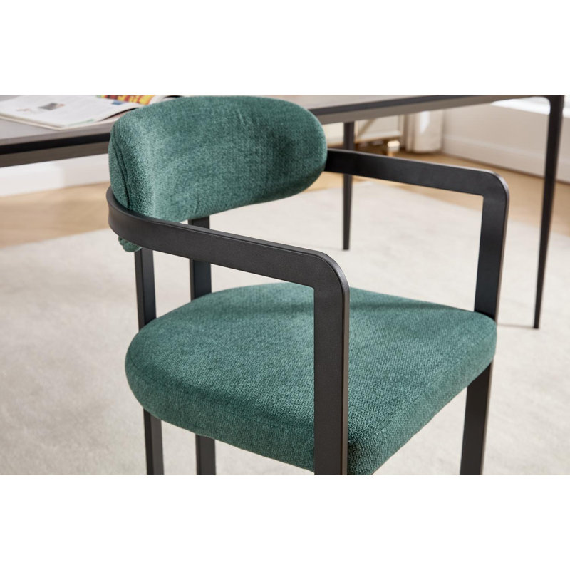 Chaises de salle à manger rembourrées élégantes, Vert antique