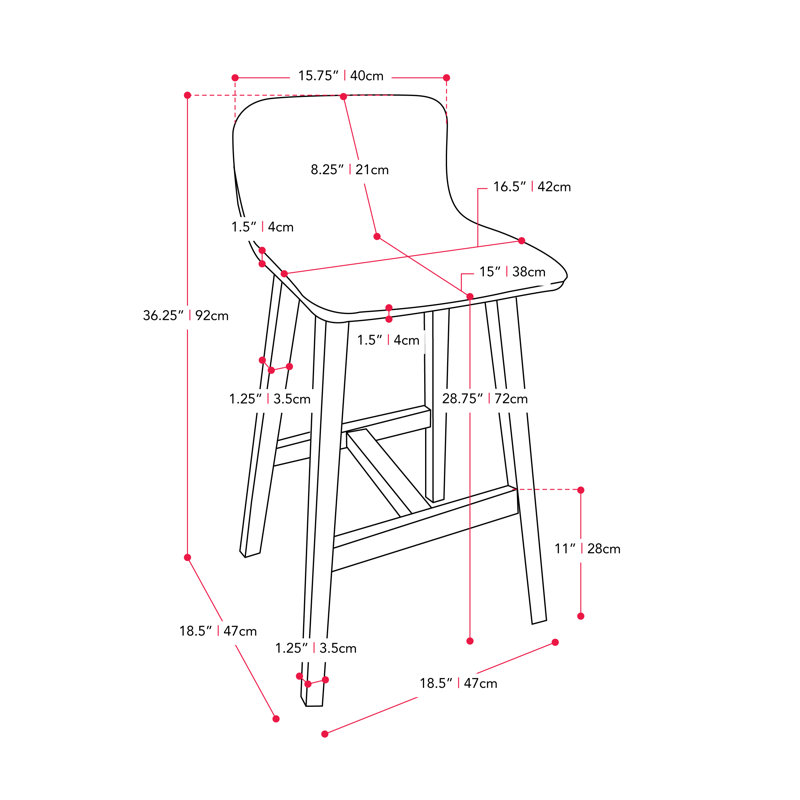 Tabouret de bar 28,75 po Keishona, Gris