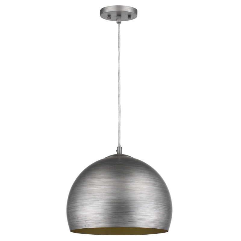 Cosper 1 - Light Single Pendant, Weathered Pewter