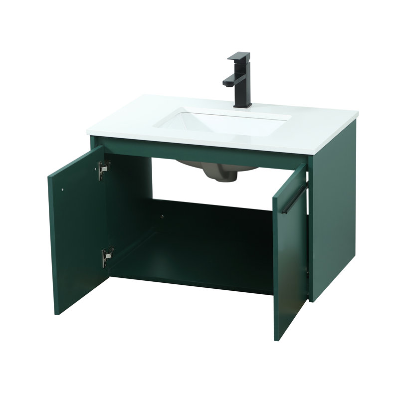 Ensemble de meuble-lavabo simple 30 po Penn, Vert