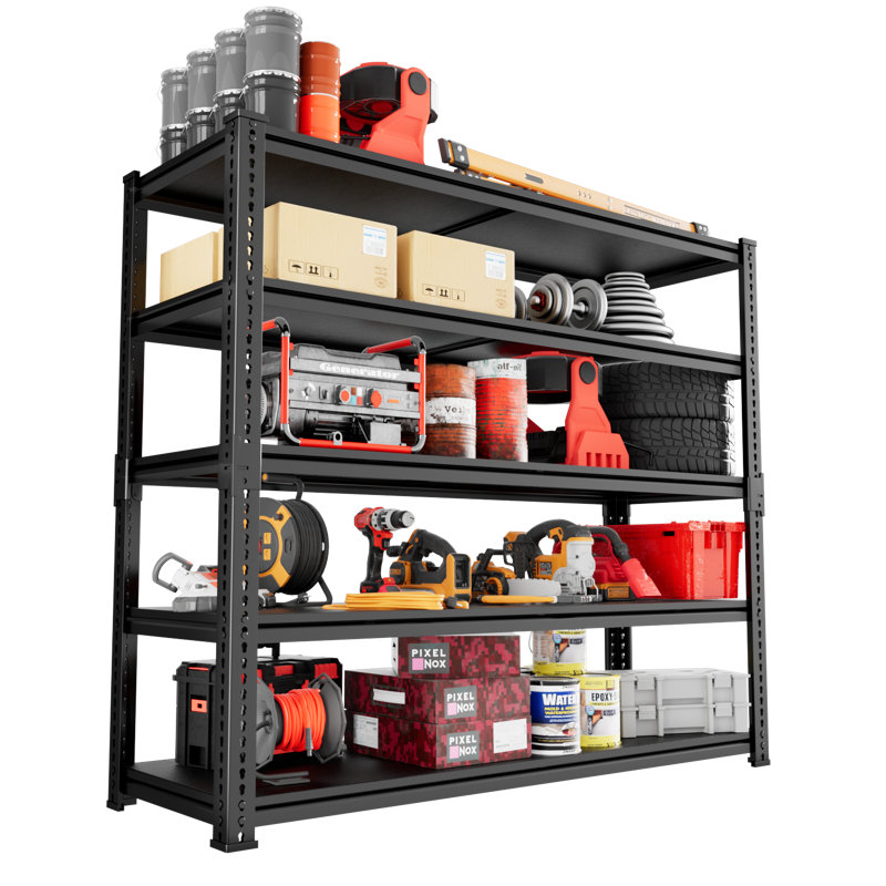 Étagère ajustable en métal robuste pour le garage, le garde-manger, le rangement, les boîtes à outils et les entrepôts