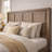 Wood Platform Bed Frame with Panel Headboard, Durable Construction, Grey Oak Finish-756257423