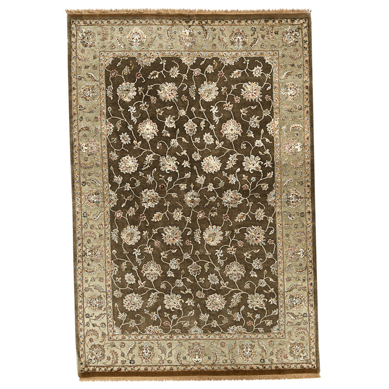 Handmade Silk and Wool Area Rug