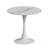 31.4 "Round Dining Table, Medieval White Marble Patterned Dining Table, 2-3 Person Metal Base Dining Table, Easy To Assemble Casual Coffee Table, Office Desk