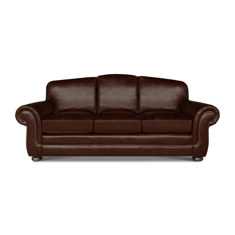 Buckingham Leather Sofa, Currant (La Royale), Yes, Espresso