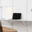 Lit et bureau - Design moderne pour la maison, couleur blanche, permettant d'économiser de l'espace: 61,5 po. Supporte 600 lb en bois massif + 82,53 po Hauteur du mur caché de l'unité complète de gestion efficace