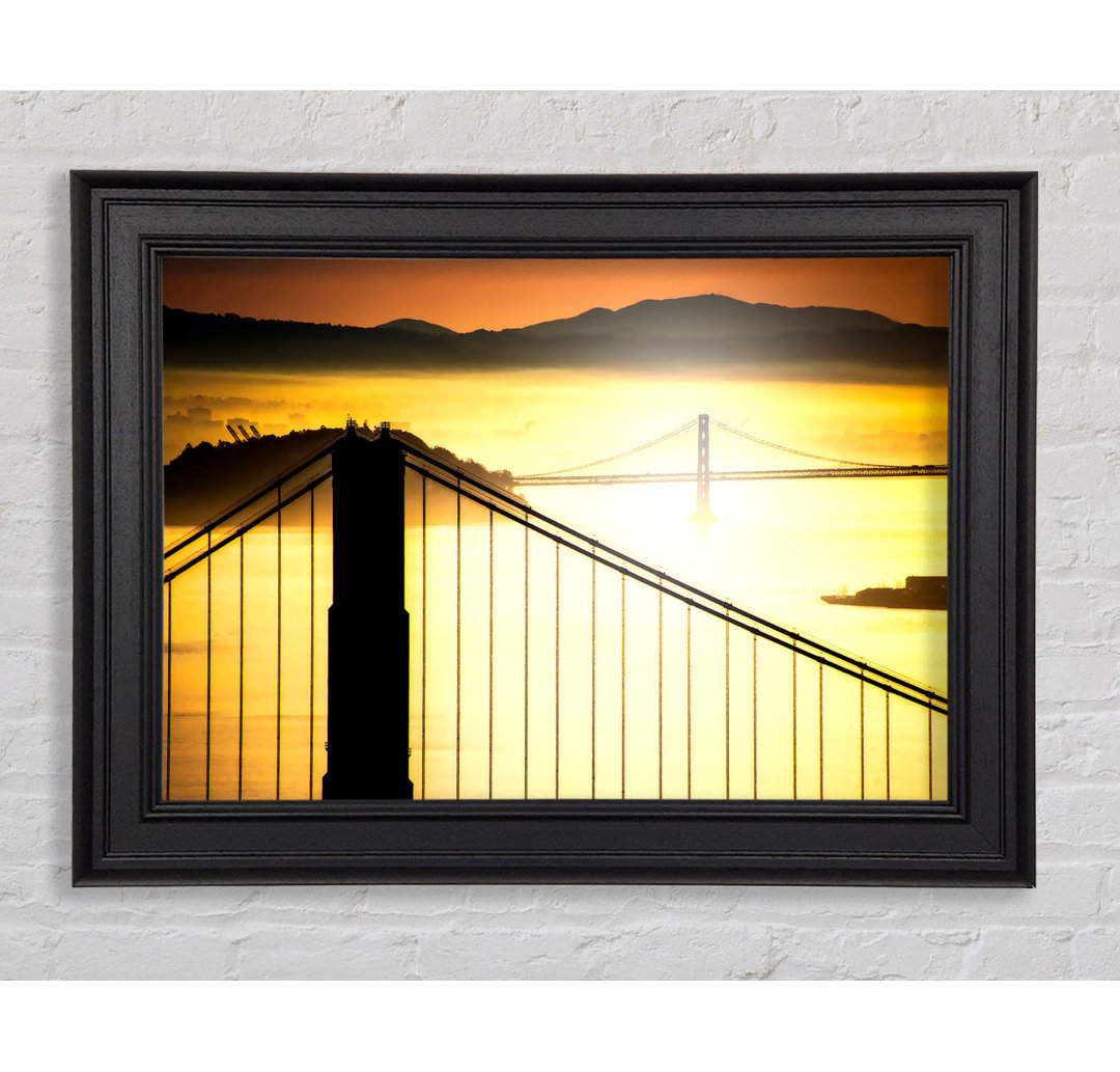 Gerahmtes Wandbild Sunrise Over San Francisco Bay