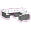  Ensemble de canapé de patio 13 pièces avec coussins en rotin de polyester noir