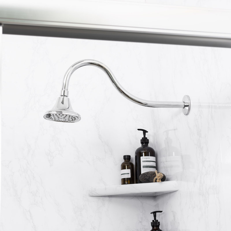 Bras de douche avec bride 16 po, Chrome