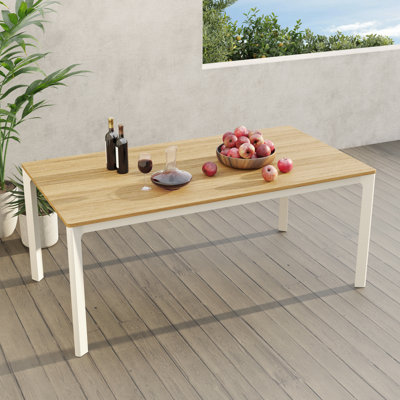 Detachable Two-Piece Steel Dining Table