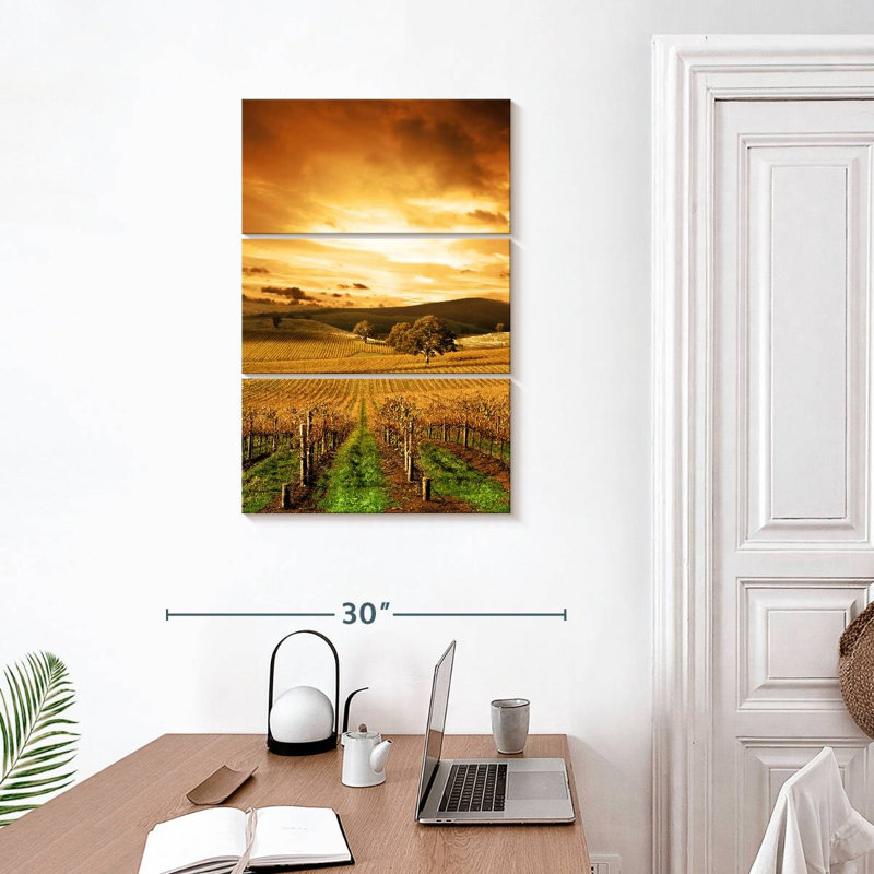 Alvord Autumn Sunset Vineyard, H 32 po x l 20 po