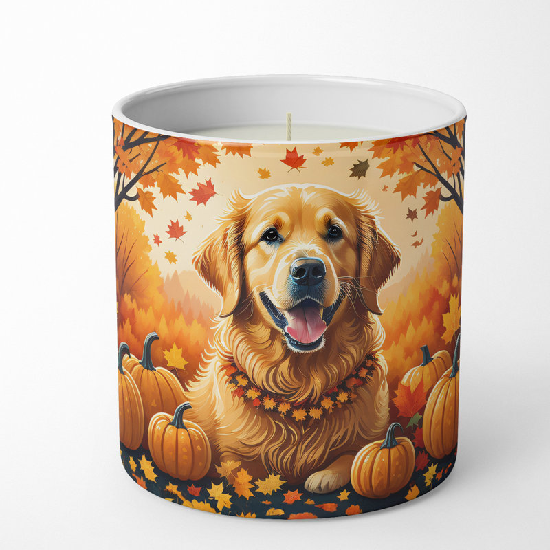 Bougie parfumée Pumpkin Spice avec support en céramique