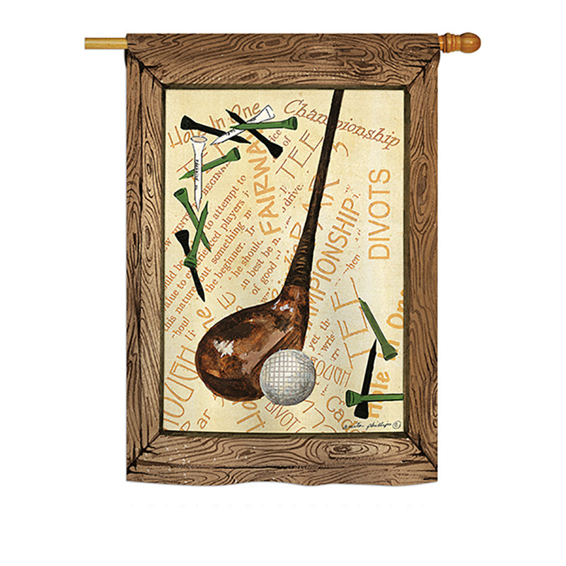 Drapeau de maison en polyester à 2 faces Trindle Strike a Golf Ball 40 x 28 po
