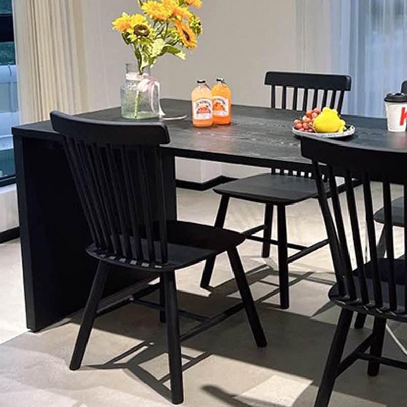 Ash Solid Wood Top Dining Table, 31.49" W x 78.74" L