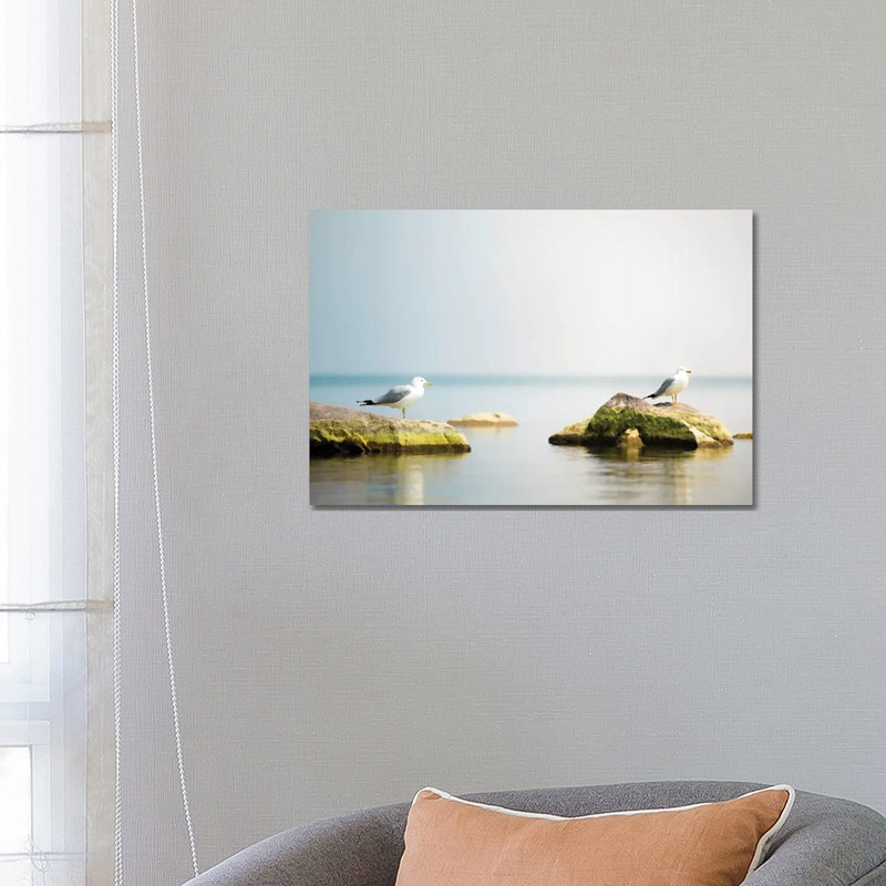 Seagull Waterscape Creative by Nik Rave - Wrapped Canvas Gallery-Wrapped Canvas Giclée, 66.04 cm H x 45.72 cm W x 1.91 cm D