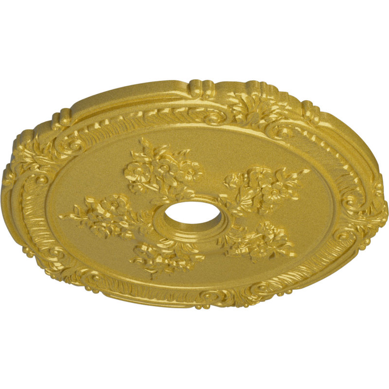Médaillon Endurathane Attica avec plafond rose, DO 26 po x P 3 3/4 po x P 1 1/2 po, Doré intense