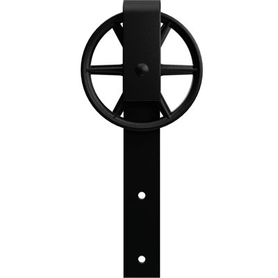 Premium Wagon Wheel Roller Hanger Steel Single Door Barn Door Hardware Kit Standard Single