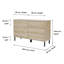 Mid-Century Modern Oak Sideboard Storage Credenza with 3 Drawers and Adjustable Shelf Cabinet