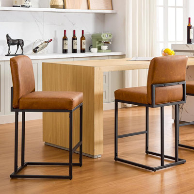 Counter Stool with Metal Frame