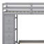 Lit simple superposé au dessus d'un lit double avec tablettes, tiroirs et escalier de rangement-1522455034