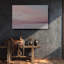 Toile de paysage abstrait, art mural nuage pastel - impression de peinture ciel rosé, décor de chambre à coucher romantique doux, signe de chambre de bébé coloré-1991690703