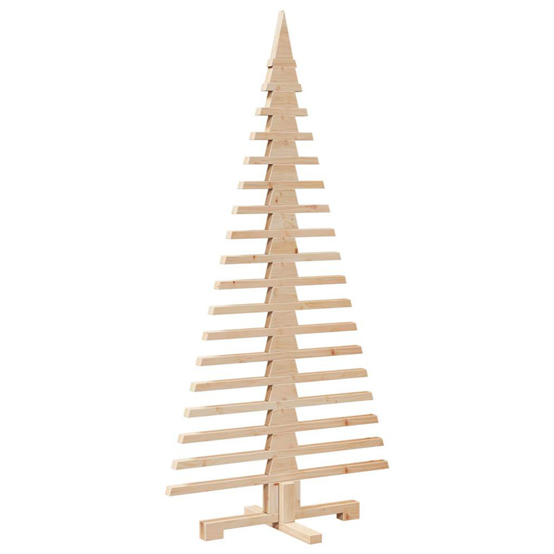 The Seasonal Aisle Wooden Christmas Tree For Decoration Solid Wood Pine, 150cm H x 75cm W x 75cm D