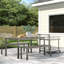 Ensemble de salle à manger de patio en aluminium avec table rectangulaire Breakwater pour 6 personnes Breakwater-1464672222