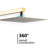 10 Inch Brushed Gold Complete Shower With Adjustable Water Flow, Lever Handle, And Constant Temperature For A Safe Wall Mounted Combination Single Diverter Relaxing Experience