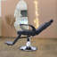 Fauteuil de coiffeur robuste avec dossier inclinable - Éponge haute densité, base en acier stable, avec capuchon