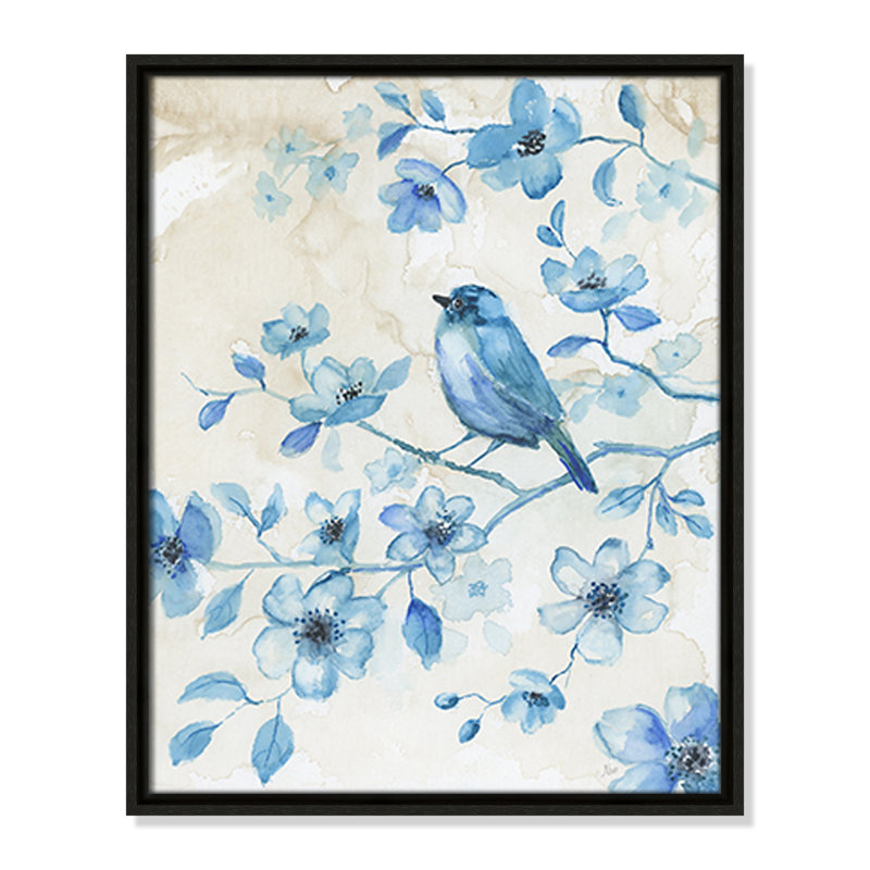 «Bluebird Happiness II» par Nan, Espresso, H 21,5 po x l 17,5 po x P 2 po