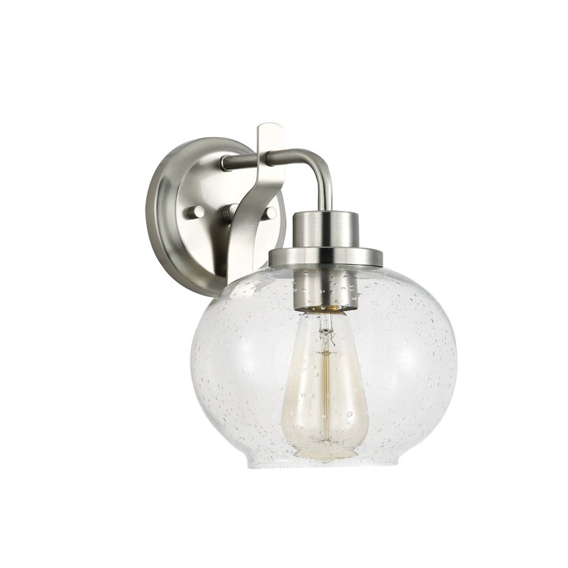 Wiesner Armed Sconce, Satin Nickel