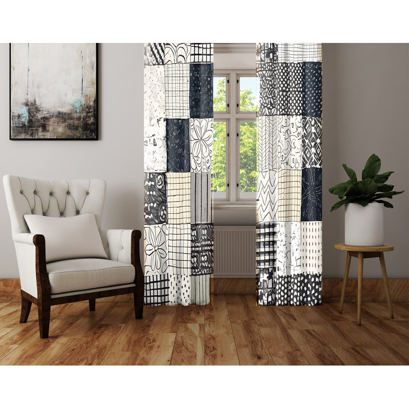 Rideau en polyester Biridiana, L 56 po x L 78 po