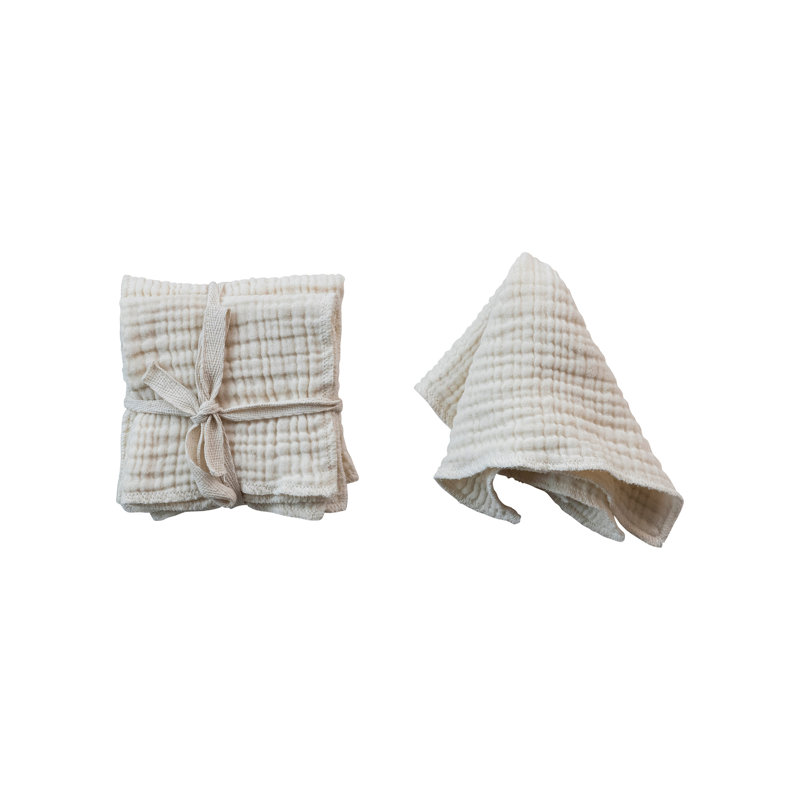 Linges à vaisselle carrés en coton