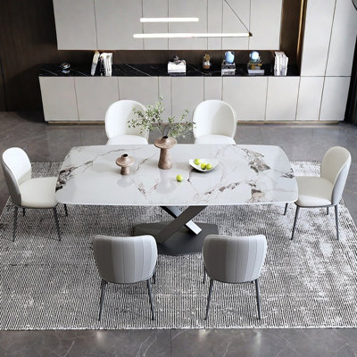 Italian style simple rectangular dining table sets