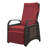 Adjustable Footrest Recliner With Built - In Table, Removable Cushion, And For Garden, Red Complete Patio Reclining Chair Ergonomic Design, 2 Buckle Mechanism, Water-119057913