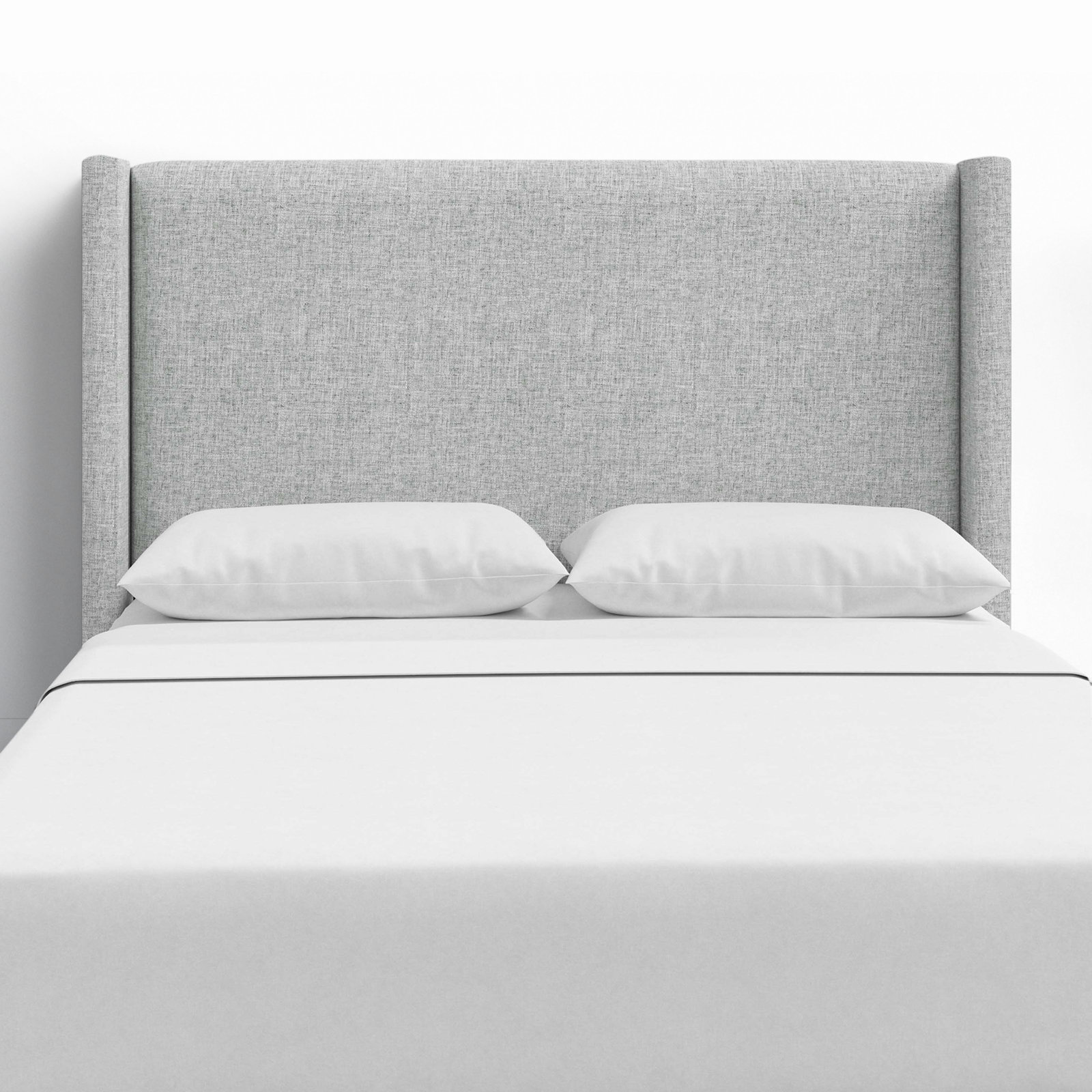 Hanson Pine Headboard, Full, Zuma Pumice Textured Linen