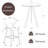 5 PCS Round Bar Table and Bar Stools Set-1084324399-1084324397-1084324434