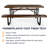 72" Expanded Metal Rectangular Picnic Table
